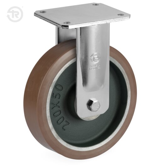 Ruote In Poliuretano TR Powerhigh, Supporto Fisso Elettrosaldato — Tellure Rota