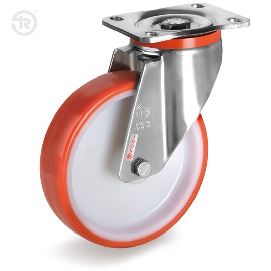 Ruote In Poliuretano Termoplastico, Supporto Rotante Inox Px — Tellure Rota