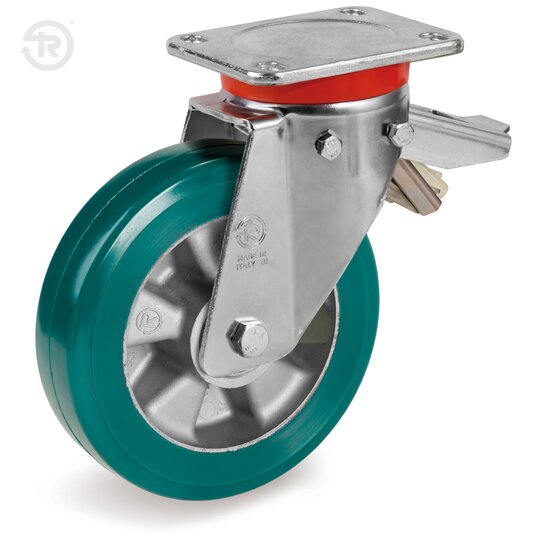 Ruote In Poliuretano TR Roll Alto Spessore, Supporto Rotante EP — Tellure Rota