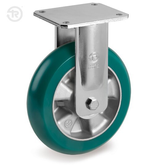 Ruote In Poliuretano TR Roll Bombate, Supporto Fisso Ee Mhd — Tellure Rota