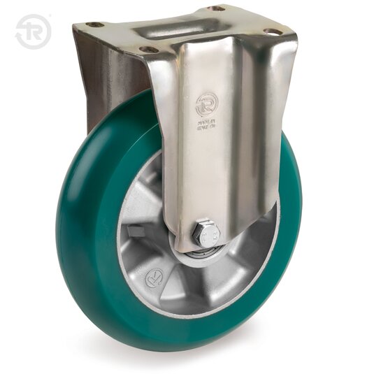 Ruote In Poliuretano TR Roll Bombate, Supporto Fisso P PT — Tellure Rota