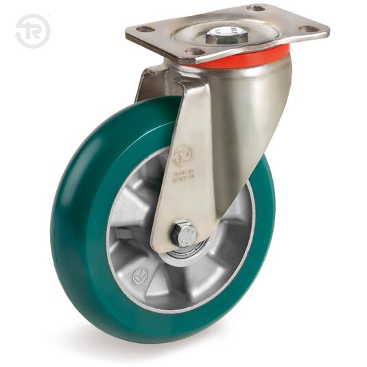 Ruote In Poliuretano TR Roll Bombate, Supporto Rotante P — Tellure Rota