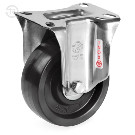 Ruote In Resina, Supporto Fisso Leggero Inox NLX — Tellure Rota