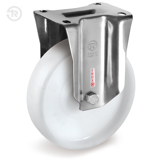 Ruote In Poliammide 6, Supporto Fisso Inox NLX — Tellure Rota