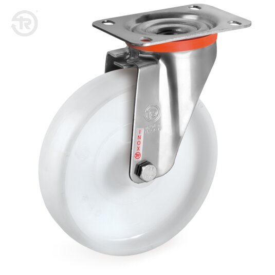 Ruote In Poliammide 6, Supporto Rotante Inox NLX — Tellure Rota