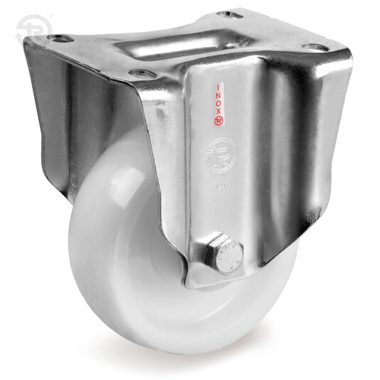 Ruote In Poliammide 6 Per Alti Carichi, Supporto Fisso Inox NLX — Tellure Rota