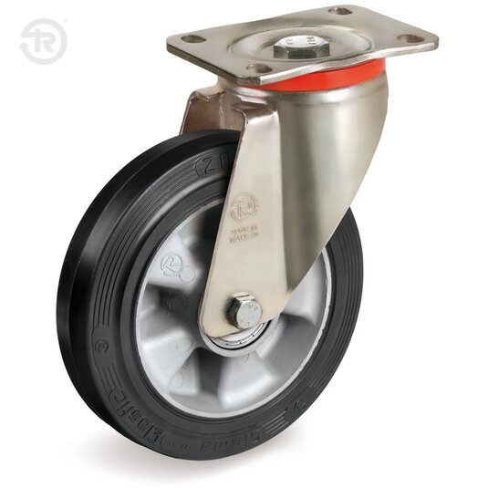 Ruote In Gomma Sigma Elastic, Supporto Rotante P — Tellure Rota