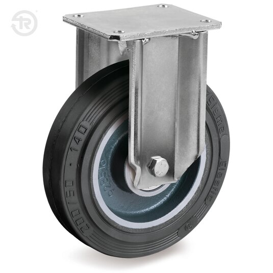 Ruote In Gomma Sigma Elastic, Supporto Fisso EP — Tellure Rota