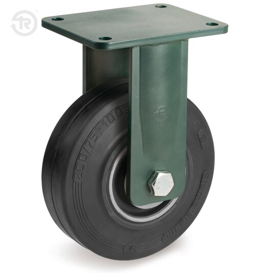 Ruote In Gomma Sigma Elastic, Supporto Fisso Elettrosaldato — Tellure Rota