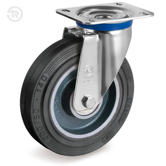 Ruote In Gomma Sigma Elastic, Supporto Rotante M — Tellure Rota