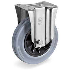 Tellure Rota 225906 — Ruote in gomma antitraccia, nucleo in polipropilene, supporto fisso NL — 225906 | Tellure Rota