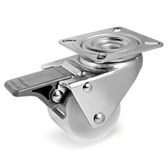 Tellure Rota 328302 — Ruote gemellate in poliammide 6, supporto rotante piastra per alta portata con freno — 328302 | Tellure Rota