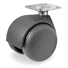 Tellure Rota 344100 — Ruote mobilio gemellate in poliammide 6 con supporto rotante piastra — 344100 | Tellure Rota