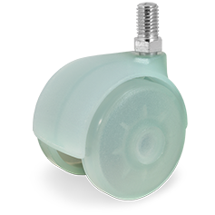 Tellure Rota 347302 — Ruote mobilio gemellate in polipropilene con supporto rotante codolo — 347302 | Tellure Rota