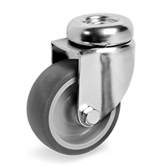 Tellure Rota 383200 — Ruote in gomma termoplastica, nucleo in polipropilene, supporti rotanti foro passante
