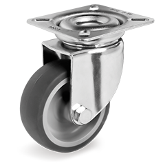 Tellure Rota 384201 — Ruote in gomma termoplastica, nucleo in polipropilene, supporti rotanti piastra — 384201 | Tellure Rota