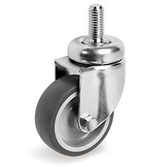 Tellure Rota 386202 — Ruote in gomma termoplastica, nucleo in polipropilene, supporti rotanti con codolo — 386202 | Tellure Rota