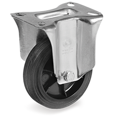 Tellure Rota 515704 — Ruote in gomma iniettata TPR, nucleo in polipropilene, supporto fisso NL