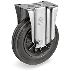 Tellure Rota 525710 — Ruote in gomma standard, nucleo in polipropilene, supporto fisso NL