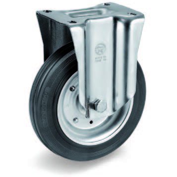 Tellure Rota 535901 — Ruote in gomma standard, nucleo composto da due dischi in lamiera, supporto fisso NL