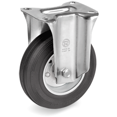 Tellure Rota 536002 — Ruote in gomma standard, nucleo composto da due dischi in lamiera, supporto fisso SL