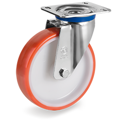 Tellure Rota 604311 — Ruote in poliuretano iniettato, nucleo in poliammide 6, supporto rotante piastra M — 604311 | Tellure Rota