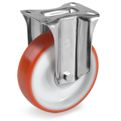 Tellure Rota 604802 — Ruote in poliuretano iniettato, nucleo in poliammide 6, supporto fisso NL