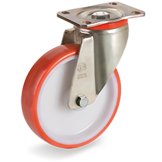 Tellure Rota 607103 — Ruote in poliuretano iniettato, nucleo in poliammide 6, supporto rotante piastra P — 607103 | Tellure Rota