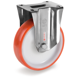 Tellure Rota 609810 — Ruote in poliuretano termoplastico, nucleo in poliammide 6, supporto fisso PX