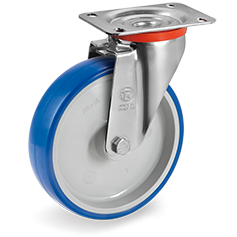 Tellure Rota 614503 — Räder aus gespritztem Polyurethan, Kern aus Polyamid 6, Lenkrolle mit Platte NL — 614503 | Tellure Rota