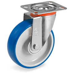 Tellure Rota 614701 — Räder aus thermoplastischem Polyurethan, Kern aus Polyamid 6, Lenkrolle mit Platte NL — 614701 | Tellure Rota