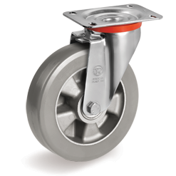 Tellure Rota 624410ESD — ESD 'TR Roll' Polyurethanräder, mit elektrischem Widerstand <10^9 Ohm, Lenkrolle mit Platte NL — 624410ESD | Tellure Rota