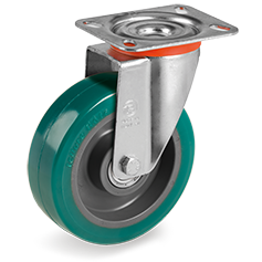 Tellure Rota 624422 — Roues en polyuréthane TR-ROLL, corps en polyamide 6, monture pivotante à platine NL — 624422 | Tellure Rota