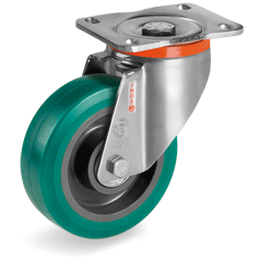 Tellure Rota 625434 — Roues en polyuréthane 'TR-Roll', corps en polyamide 6, monture pivotante PX