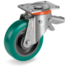 Tellure Rota 625634 — Roues en polyuréthane 'TR-Roll', corps en polyamide 6, monture pivotante PX avec blocage — 625634 | Tellure Rota
