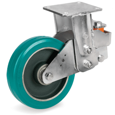 Tellure Rota 625806 — TR-ROLL Polyurethan-Räder, Gußkern, geferdete Bockrolle Platte EES MHD — 625806 | Tellure Rota