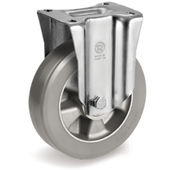 Tellure Rota 626213ESD — Roues en polyuréthane ESD «TR-Roll», avec résistance électrique <10^9 Ohm corps en aluminium, monture fixe NL-M — 626213ESD | Tellure Rota