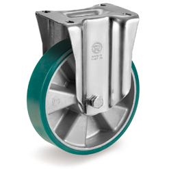 Tellure Rota 626752 — Roues en polyuréthane TR-ROLL, corps en aluminium, monture fixe NL-M