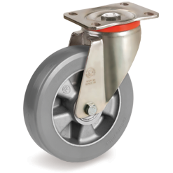 Tellure Rota 627602ESD — ESD 'TR Roll' Polyurethanräder, mit elektrischem Widerstand <10^9 Ohm, Lenkrolle mit Platte P — 627602ESD | Tellure Rota