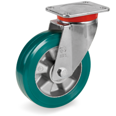 Tellure Rota 627824 — Ruote in poliuretano TR-ROLL, nucleo in alluminio, supporto fisso EP — 627824 | Tellure Rota