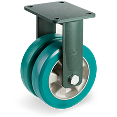 Tellure Rota 628184 — Ruedas de poliuretano TR-ROLL, núcleo de aluminio, soporte fijo EEG HD — 628184 | Tellure Rota