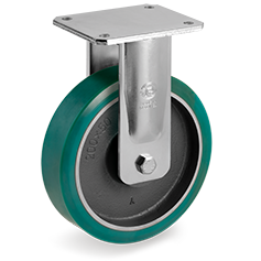 Tellure Rota 628416 — Ruote in poliuretano 'TR-Roll', nucleo in ghisa meccanica, supporto fisso EE MHD