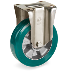 Tellure Rota 628516 — Roues en polyuréthane TR-ROLL, corps en aluminium, monture fixe P-PT