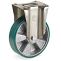 Tellure Rota 628544 — Roues en polyuréthane TR-ROLL, corps en aluminium, monture fixe P