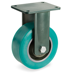 Tellure Rota 628806 — Ruote in poliuretano 'TR-Roll', nucleo in ghisa meccanica, supporto fisso EE HD
