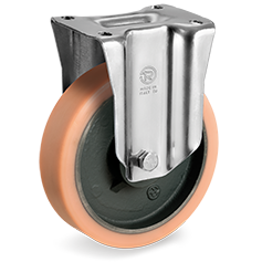 Tellure Rota 634652 — Ruote in poliuretano Vulkollan®, nucleo in ghisa meccanica, supporto fisso NL-M