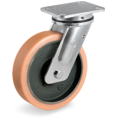 Tellure Rota 638303 — Ruote in Vulkollan®, nucleo in ghisa meccanica, supporto rotante piastra EE MHD