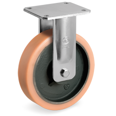 Tellure Rota 638406 — Ruote in Vulkollan®, nucleo in ghisa meccanica, supporto fisso EE MHD — 638406 | Tellure Rota