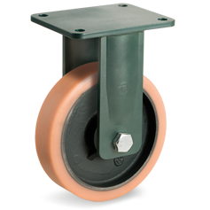 Tellure Rota 638417 — Ruote in Vulkollan®, nucleo in ghisa meccanica, supporto fisso EE HD