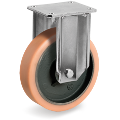 Tellure Rota 638864 — Roues en polyurethane Vulkollan®, corps en fonte mecanique, monture fixe EP